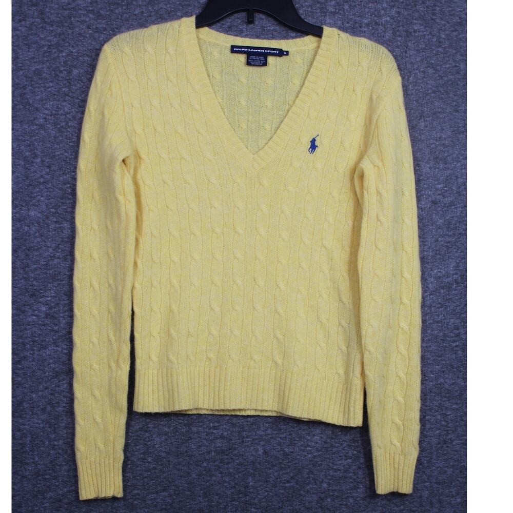 Ralph Lauren Yellow V-Neck Sweater